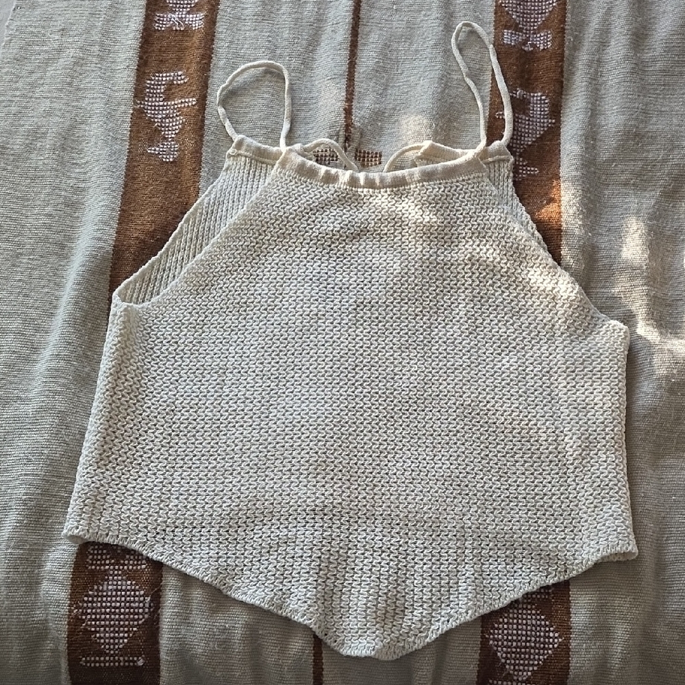 Elegant Cream Knit Women's Top